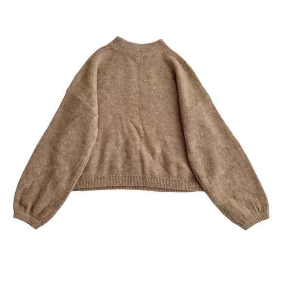 Banana Republic Alpaca Blend Relaxed Balloon Sleeve Sweater in Sand Beige - Picture 3 of 5